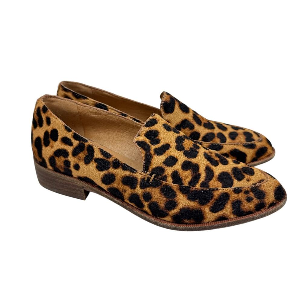 Madewell Frances Loafers in Leopard Print Calf Hair